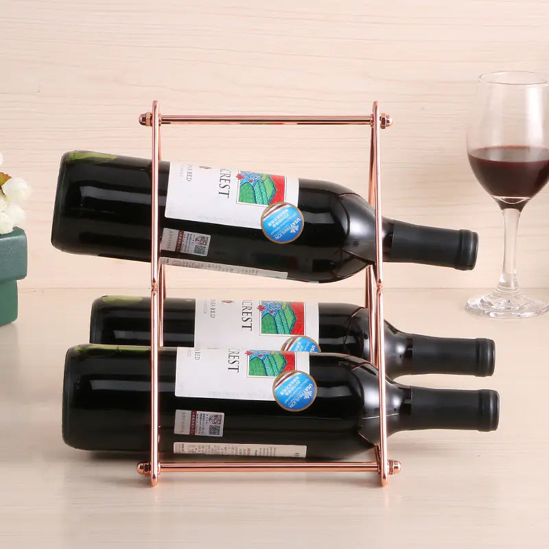 European Style Pyramid Wine Rack - Iron Home Decor