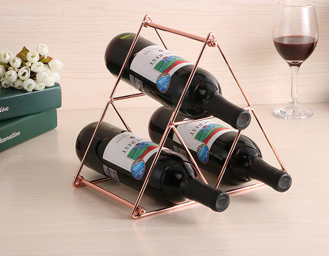 European Style Pyramid Wine Rack - Iron Home Decor