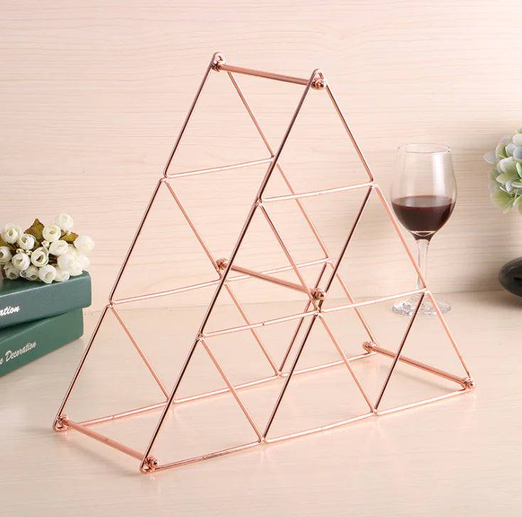European Style Pyramid Wine Rack - Iron Home Decor