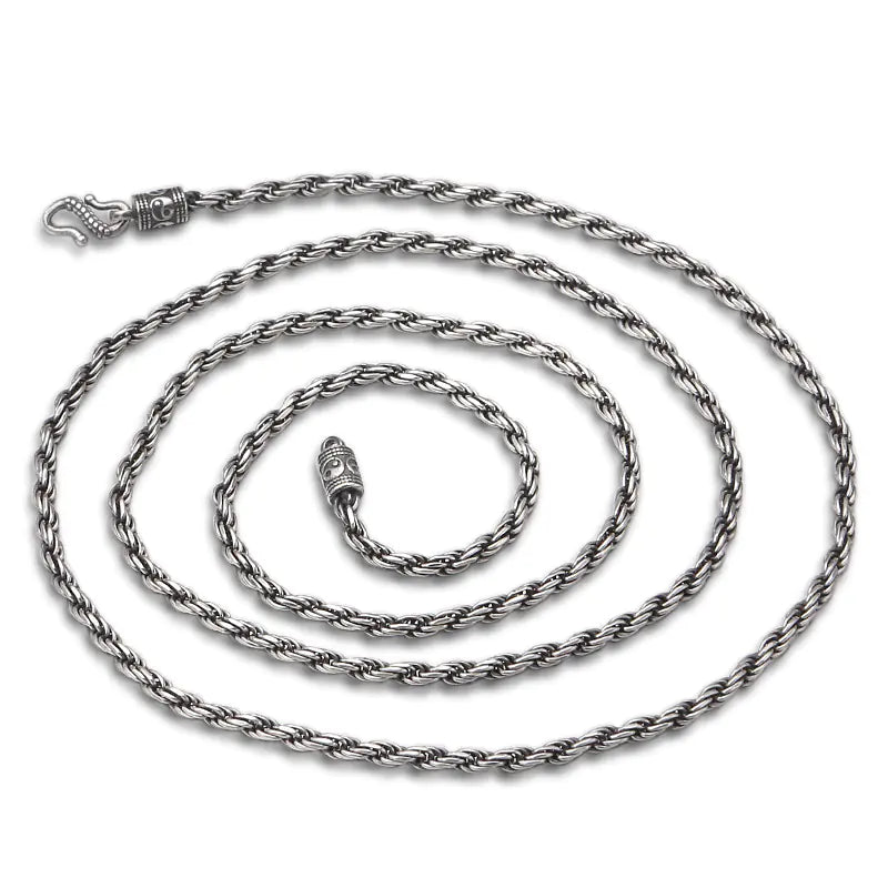 Men's Vintage Thai Necklace with Rope Chain