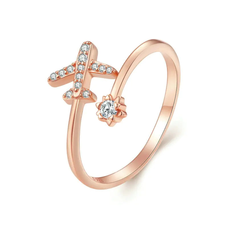 Sterling Silver Sailing Distance Adjustable Ring