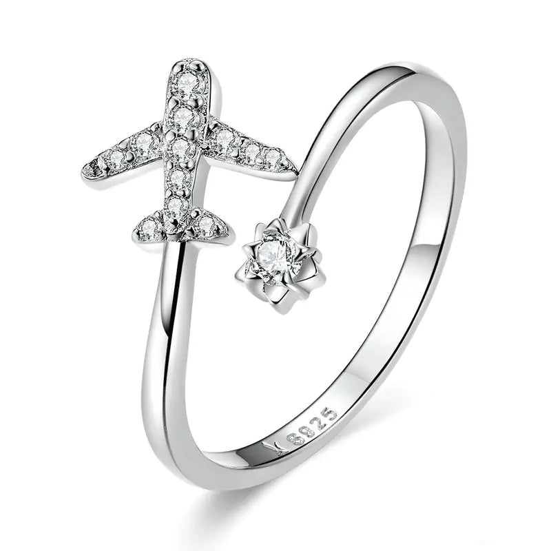 Sterling Silver Sailing Distance Adjustable Ring