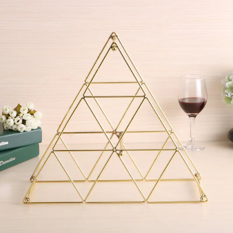 European Style Pyramid Wine Rack - Iron Home Decor