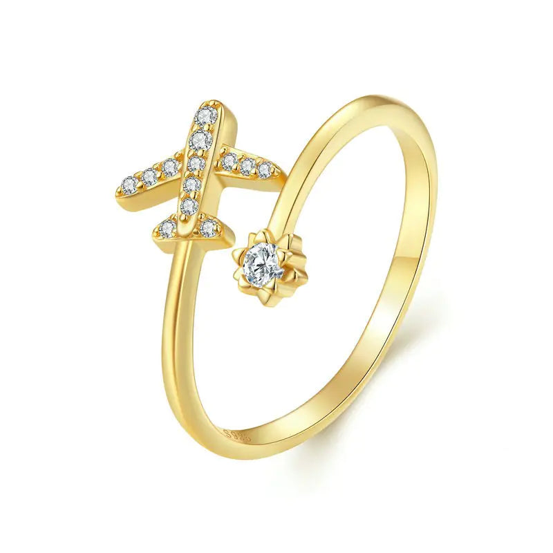 Sterling Silver Sailing Distance Adjustable Ring