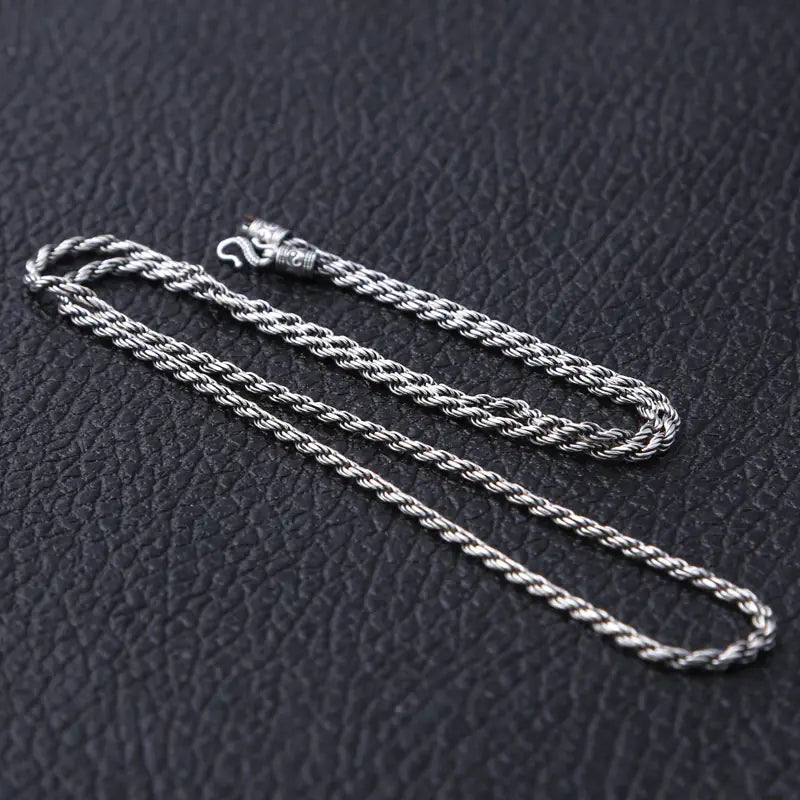 Men's Vintage Thai Necklace with Rope Chain