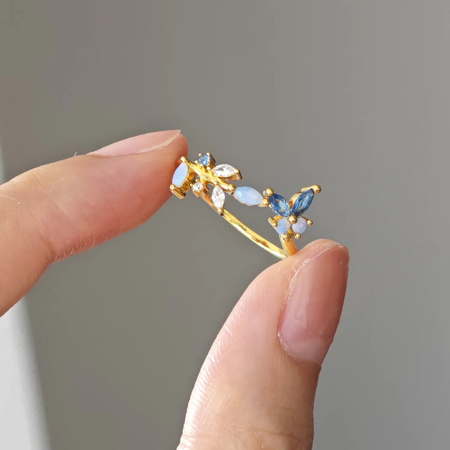 Butterfly Flower Ring