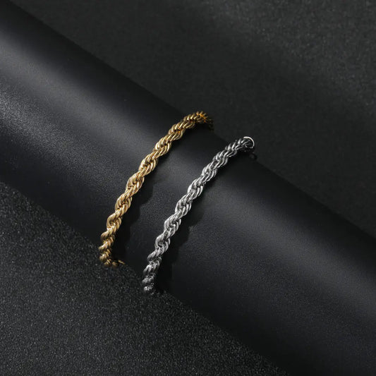 Hip-Hop Twisted Rope Chain Bracelet in European Style