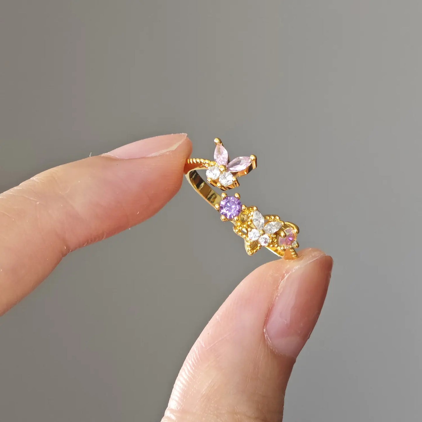Butterfly Flower Ring