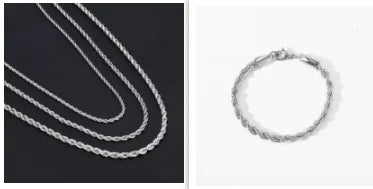 Hip-Hop Twisted Rope Chain Bracelet in European Style